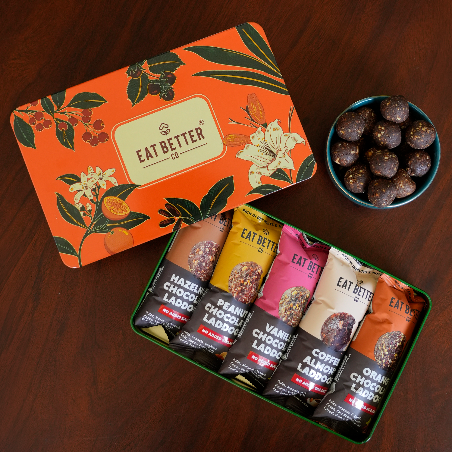 Assorted Laddoo Gift Hamper - Tin box