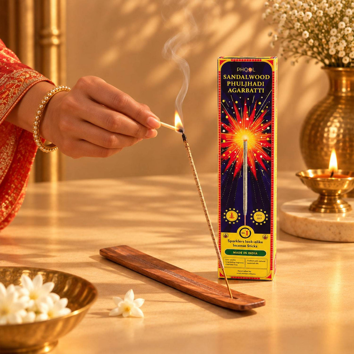 Sandalwood Phuljhadi Agarbatti by Phool