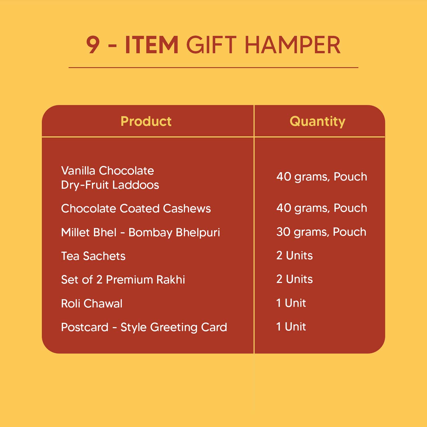 Anmol - 9 Items Rakhi Gift Hamper
