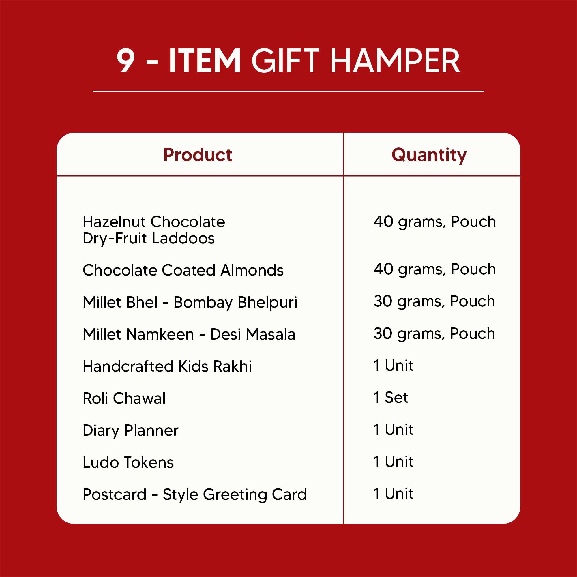 Bachpan - 9 Item Rakhi Gift Hamper