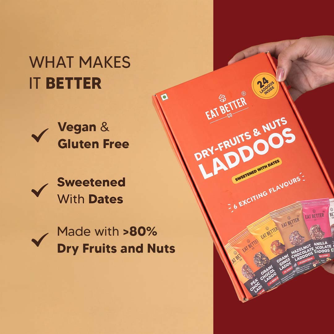 Assorted Laddoo Box - 24 Laddoos in 6 Different Flavors