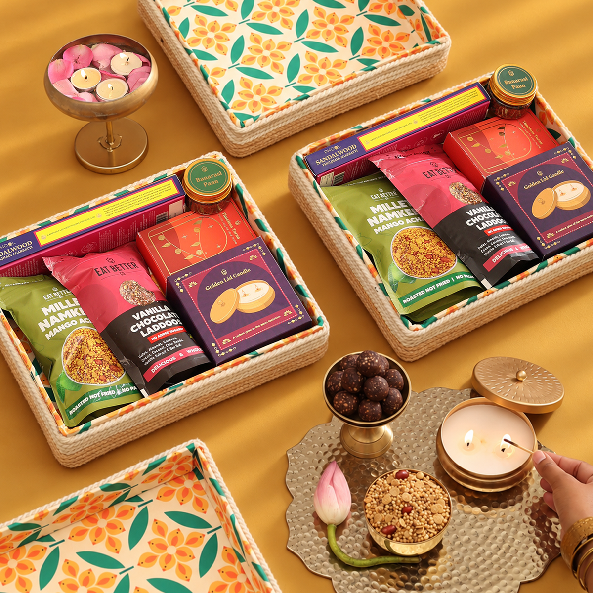 Vasudha Jute-Tray Diwali Gift Hamper