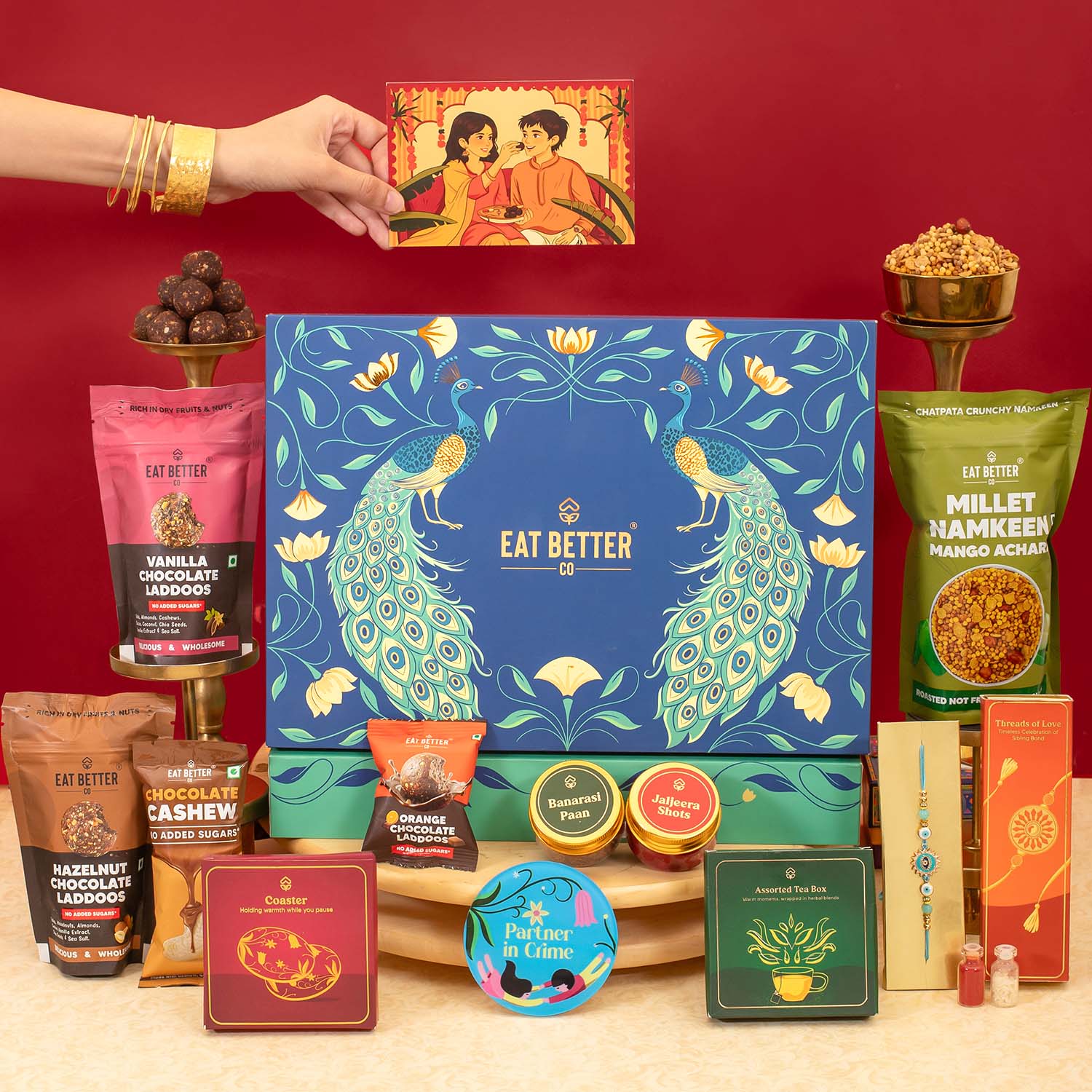 Mayur - 12 Item Rakhi Gift Hamper for Brother