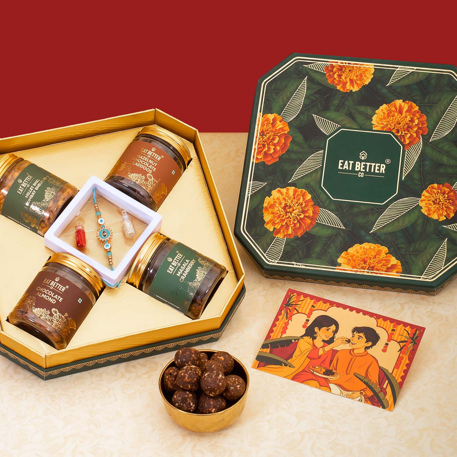 Marigold - 7 Item Rakhi Gift Hamper for Brother