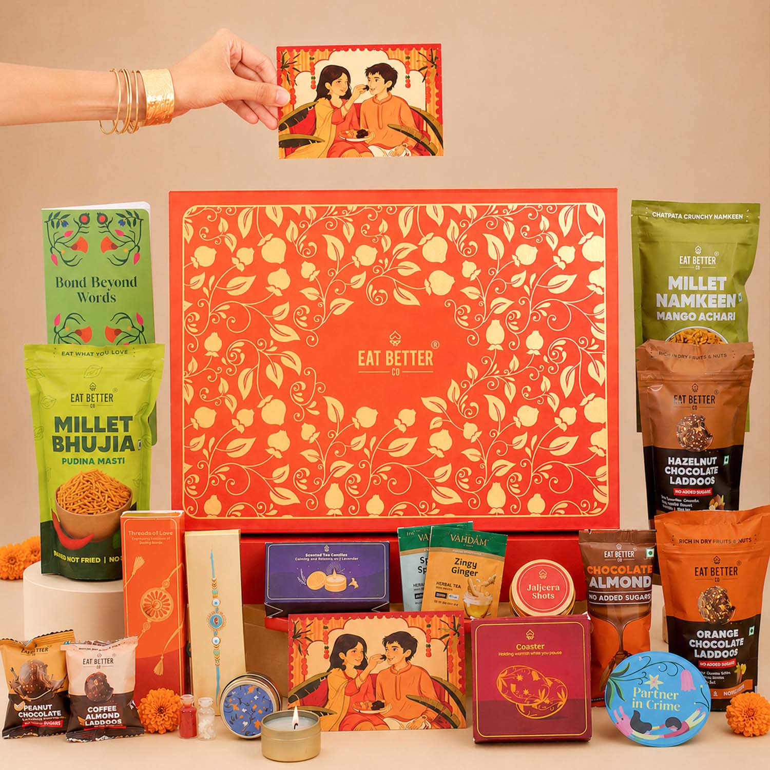 Tyohaar - 18 Item Rakhi Gift Hamper for Brother