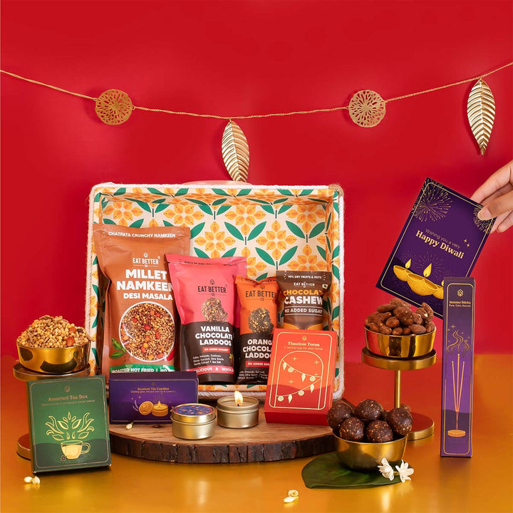 Eternal Jute Tray Diwali Hamper - 11 Item Combo