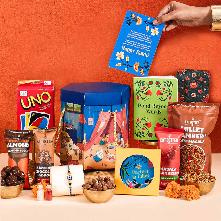 Yaadon Ka Dabba 10-Item Rakhi Gift Hamper for Brother