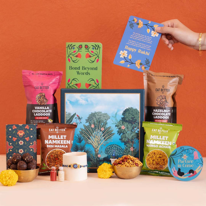 Jumbo Rakhi Gift Hamper for Brother with 9-Items Combo
