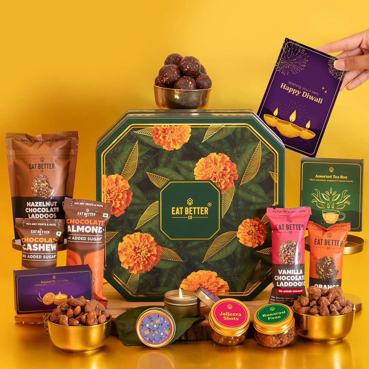Marigold Gift Hamper for Diwali - 11 Items Combo