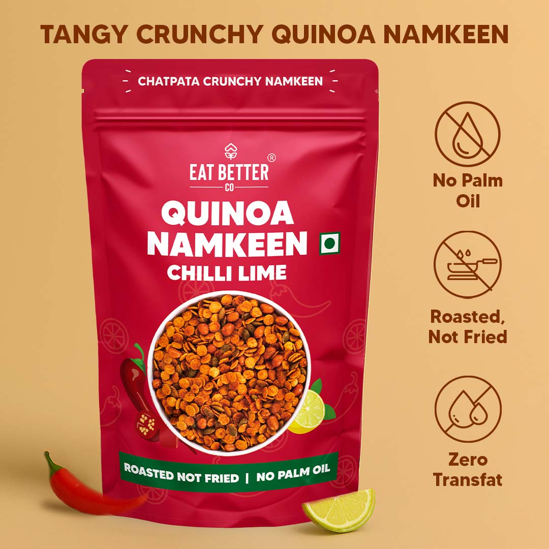 Quinoa Namkeen - Chilli Lime - 4 Packets (4 x 100 grams)