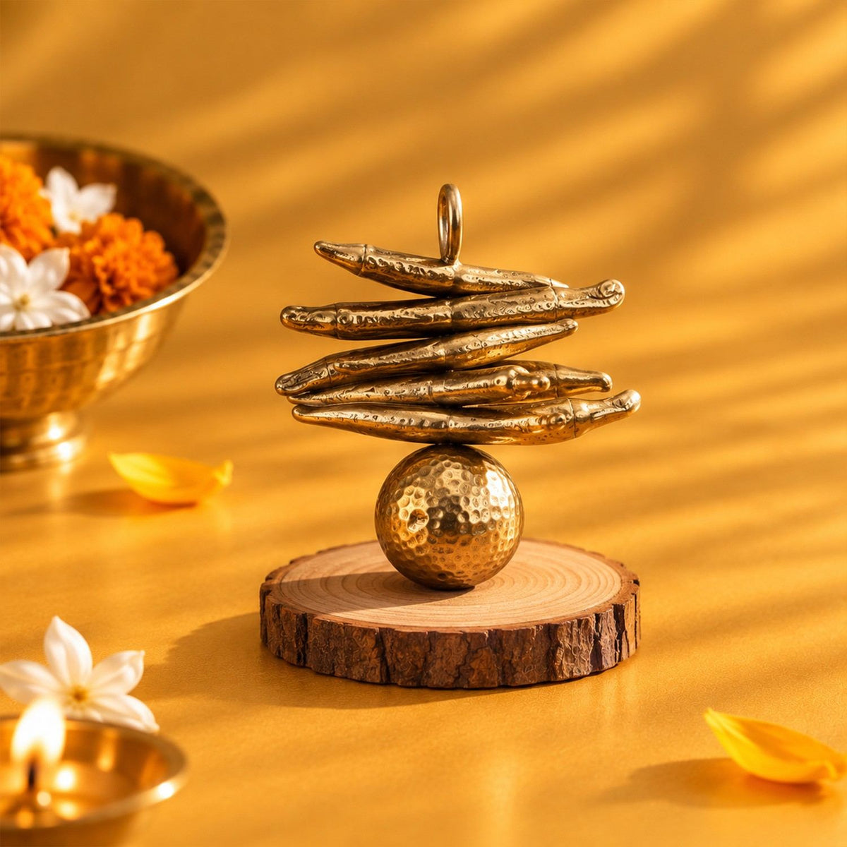 Brass Finished Nimbu Mirchi