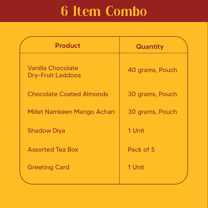 Happy Diwali Gift Hamper - 6 Items Combo