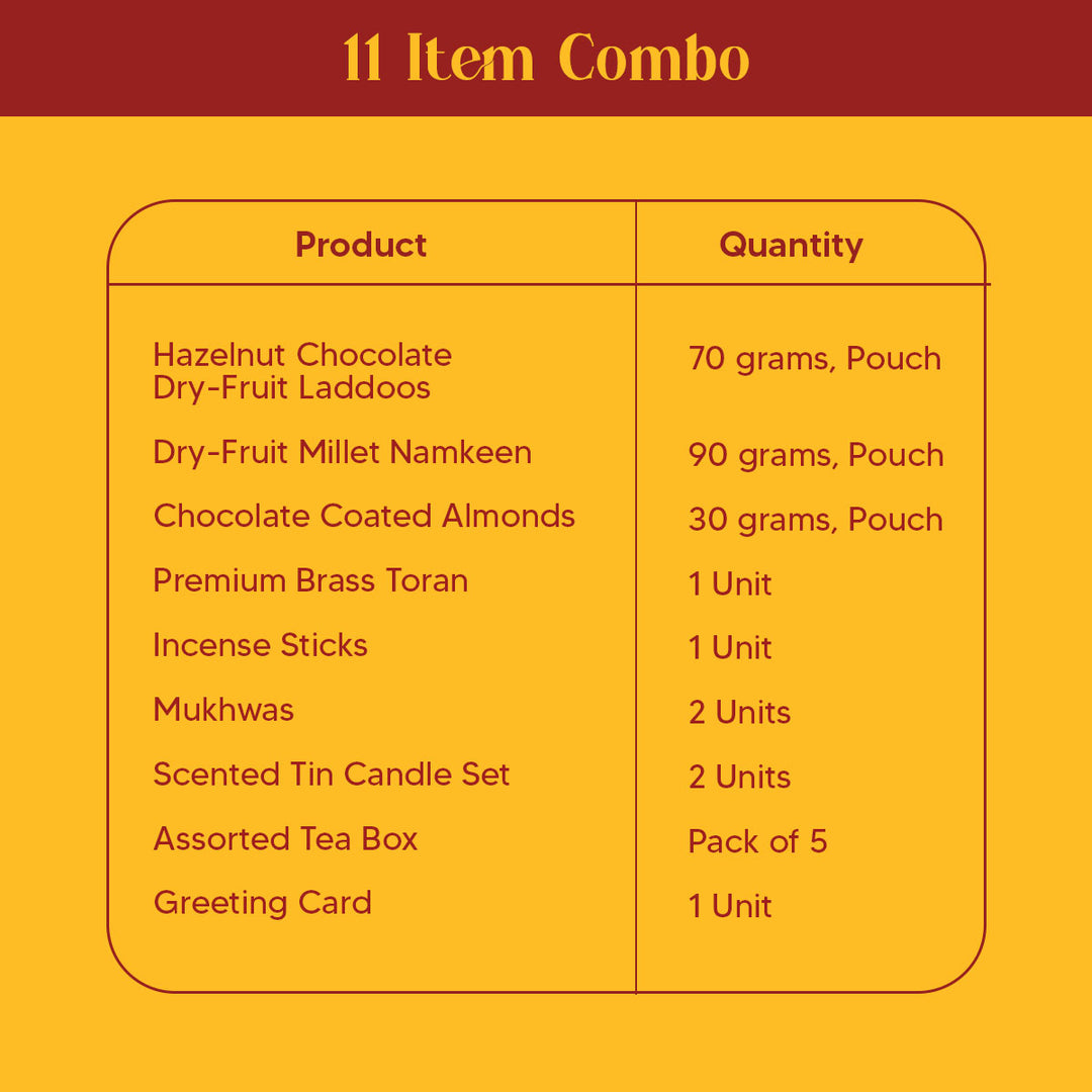 Sanskriti Diwali Gift Hamper - 11 Items Gift Set