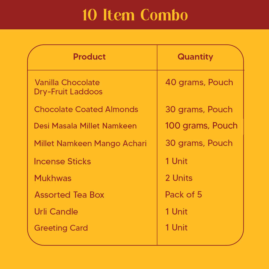 Jugmug Diwali - 10 Items Gift Hamper