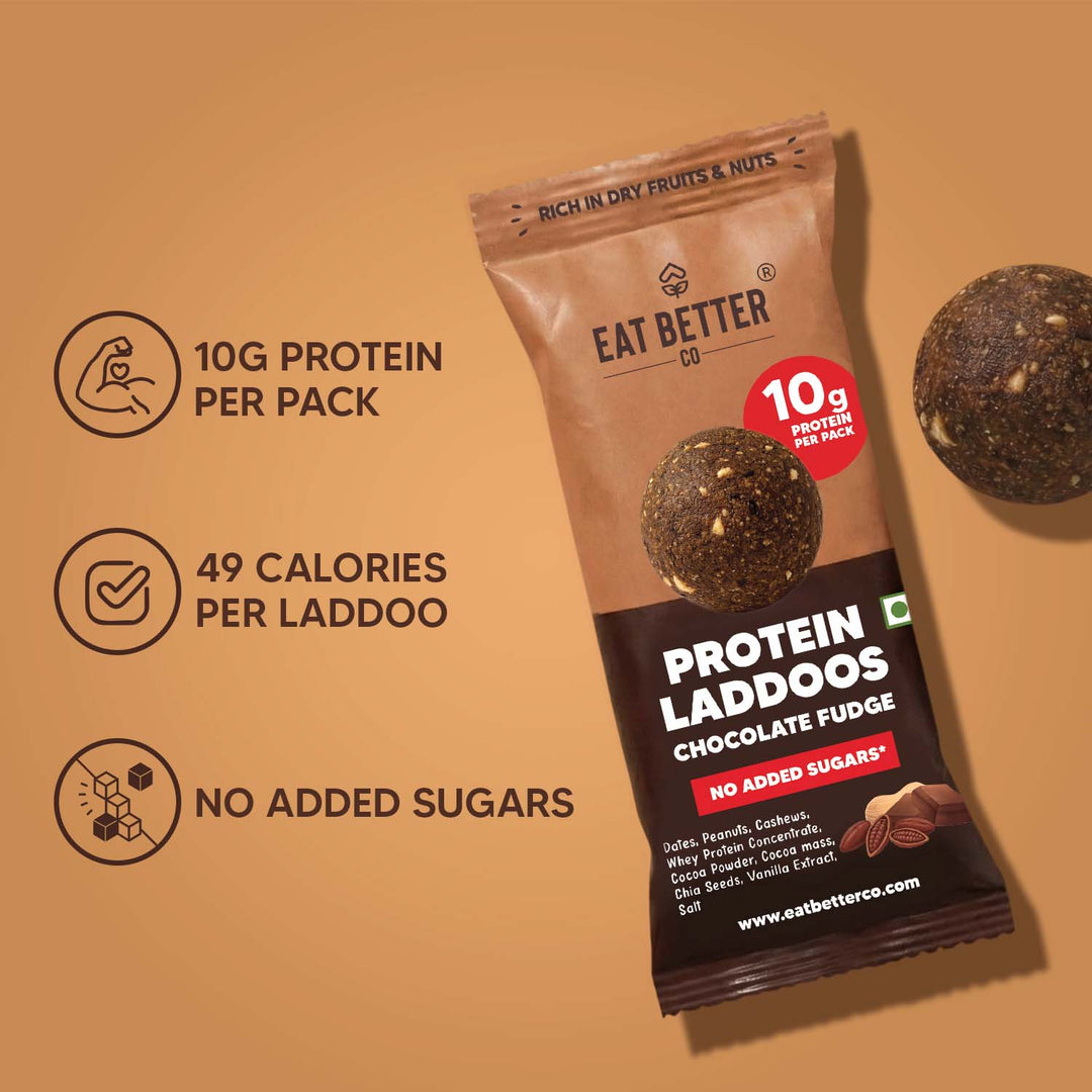 Chocolate Fudge - Protein Laddoos | 5 Packets - 220 g