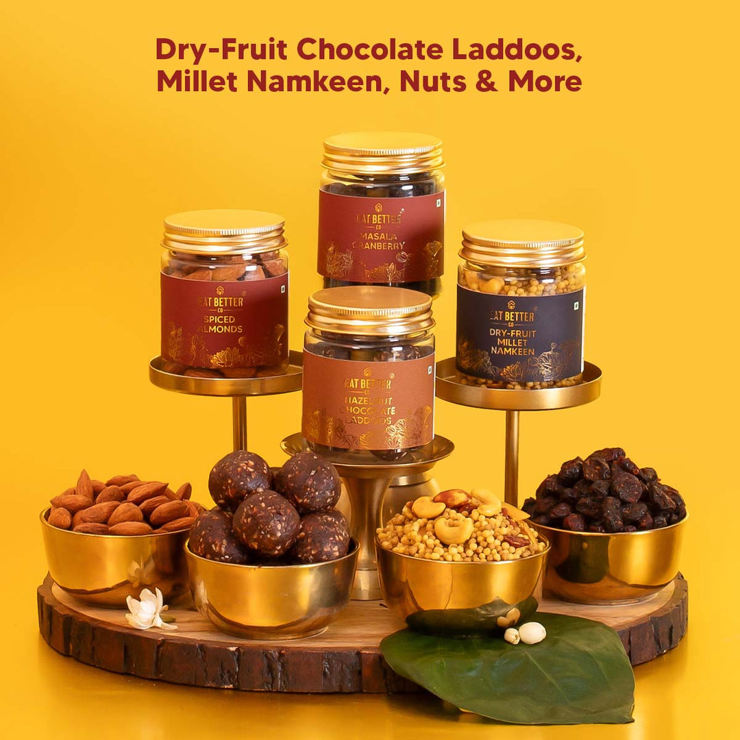 Marigold Dry-Fruit & Sweets Jars Hamper