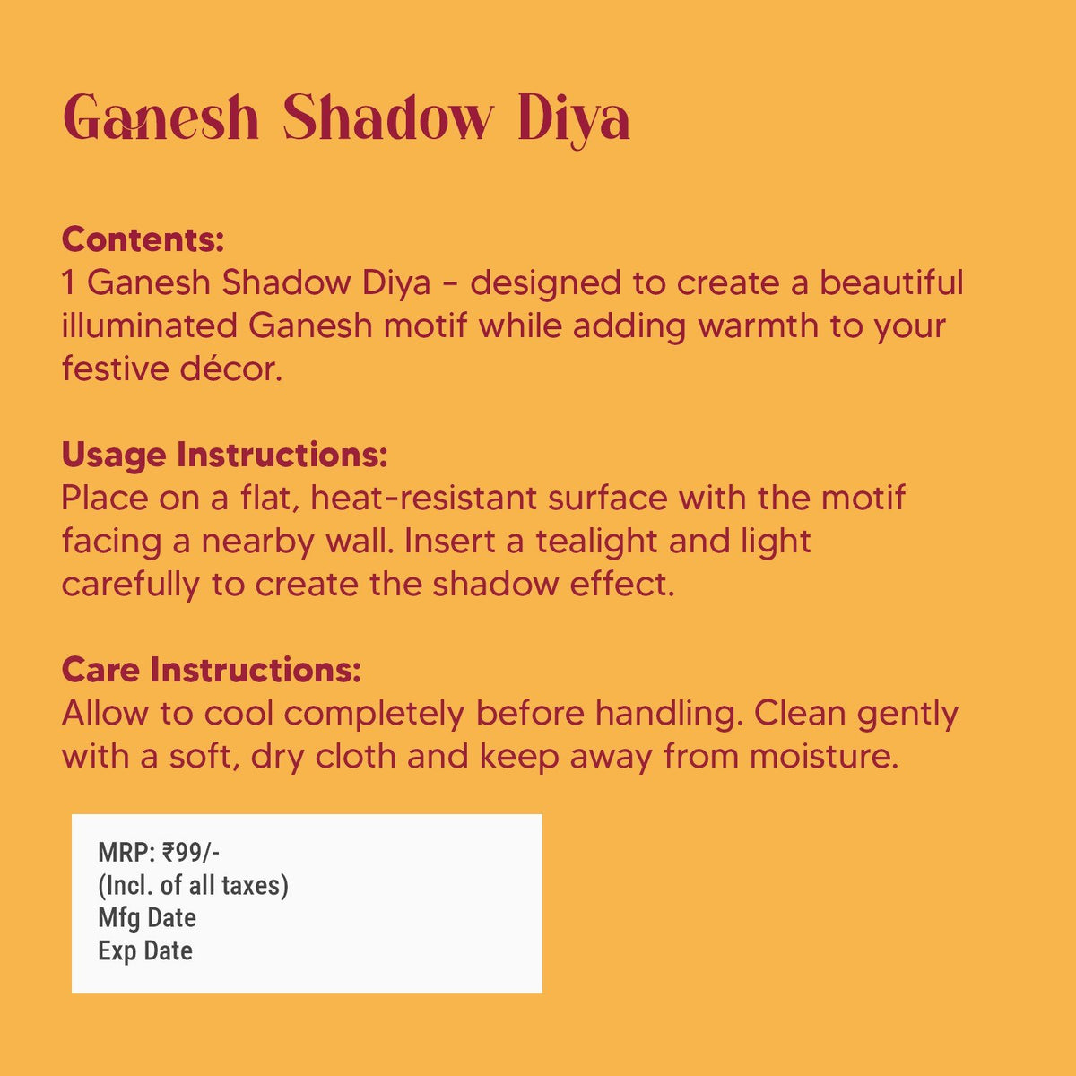 Ganesh Shadow Diya