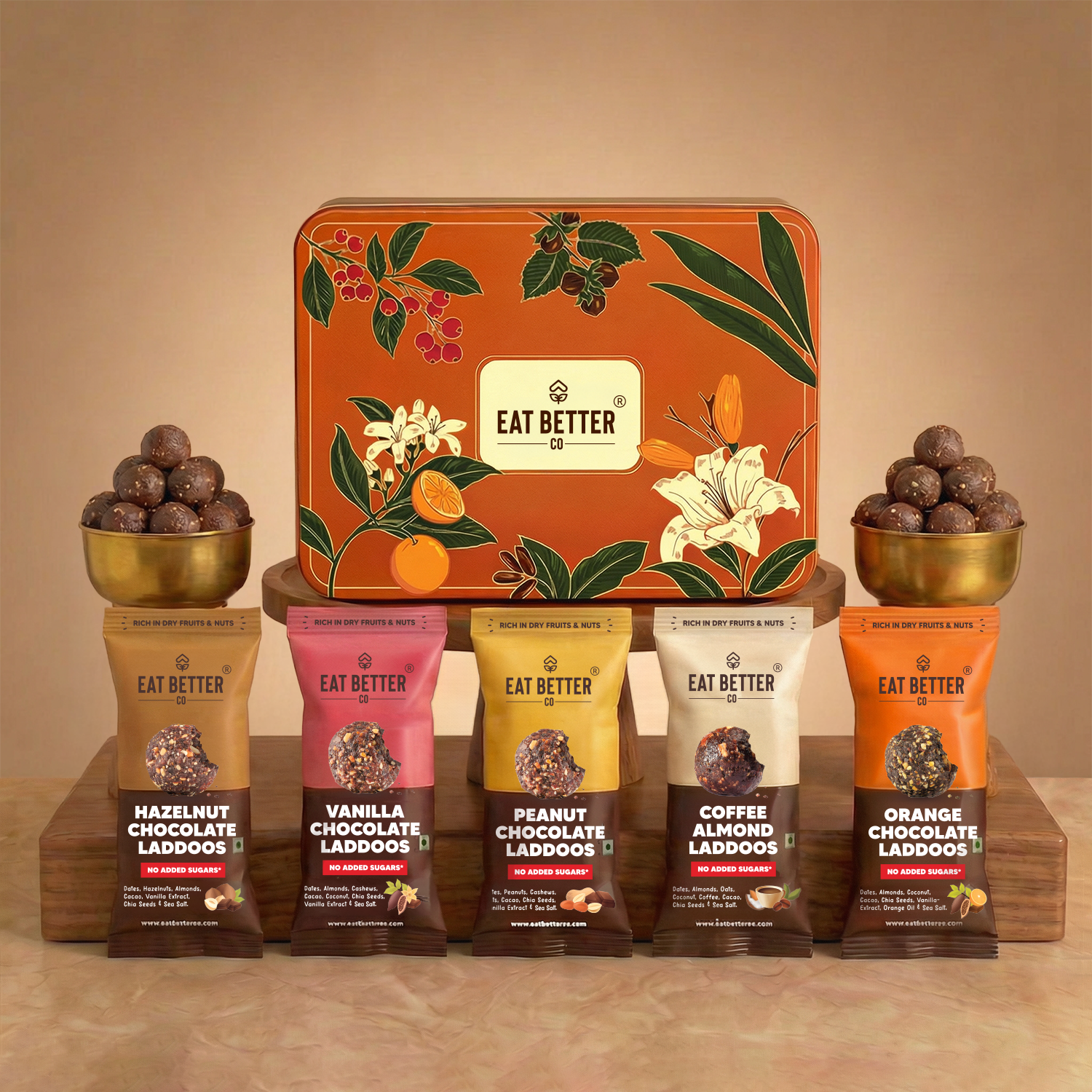 Assorted Laddoo Gift Hamper - Tin box