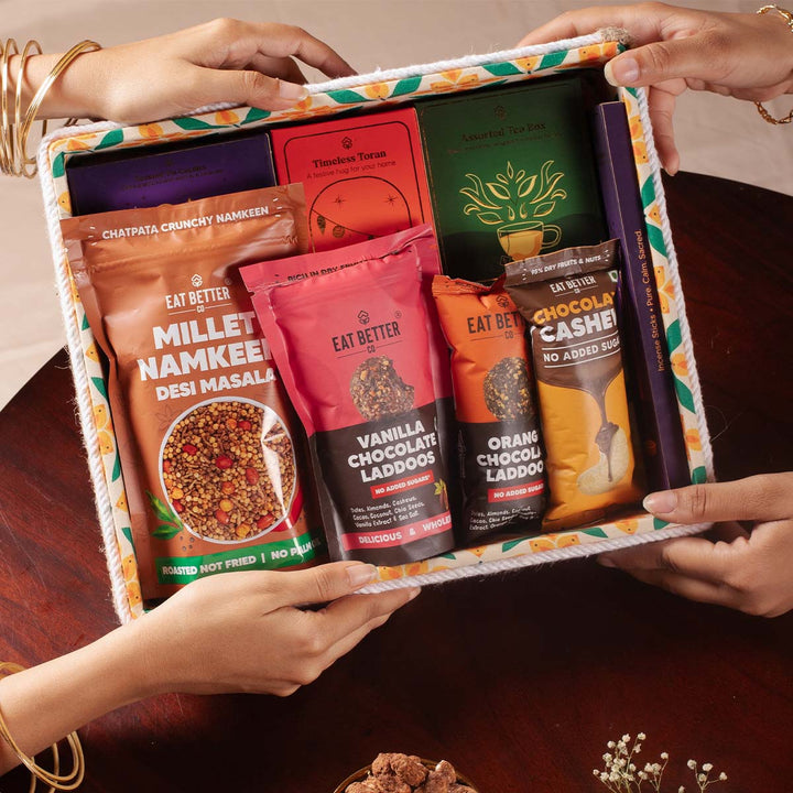 Eternal Jute Tray Diwali Hamper - 11 Item Combo
