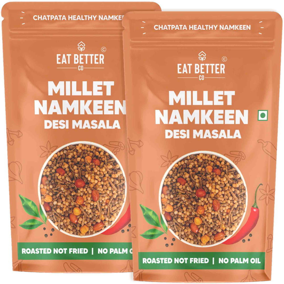 Millet Namkeen - Desi Masala  - Pack of 2 - 200 grams - Healthy Snacks
