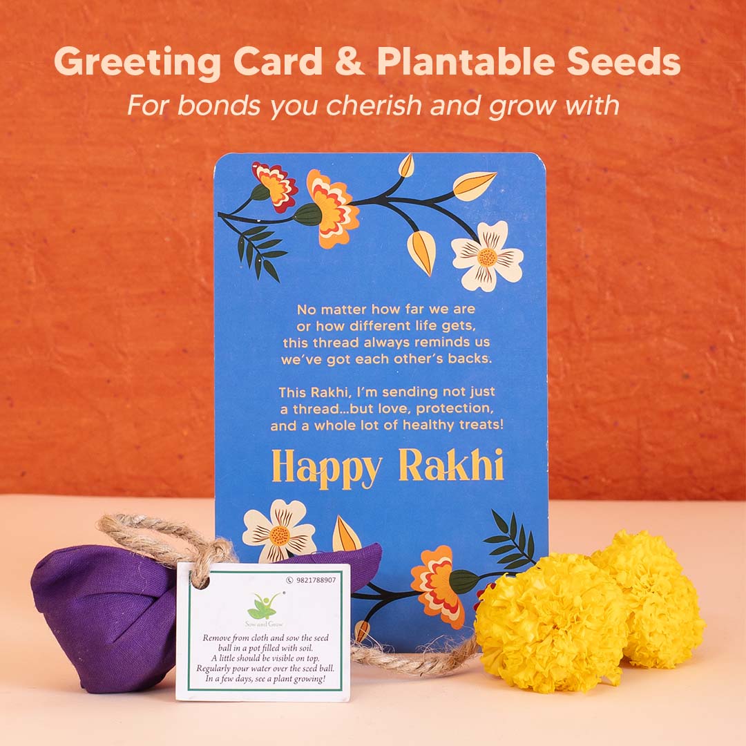 Sneh - Jumbo Rakhi Gift Hamper for Brother - 10-Item Combo