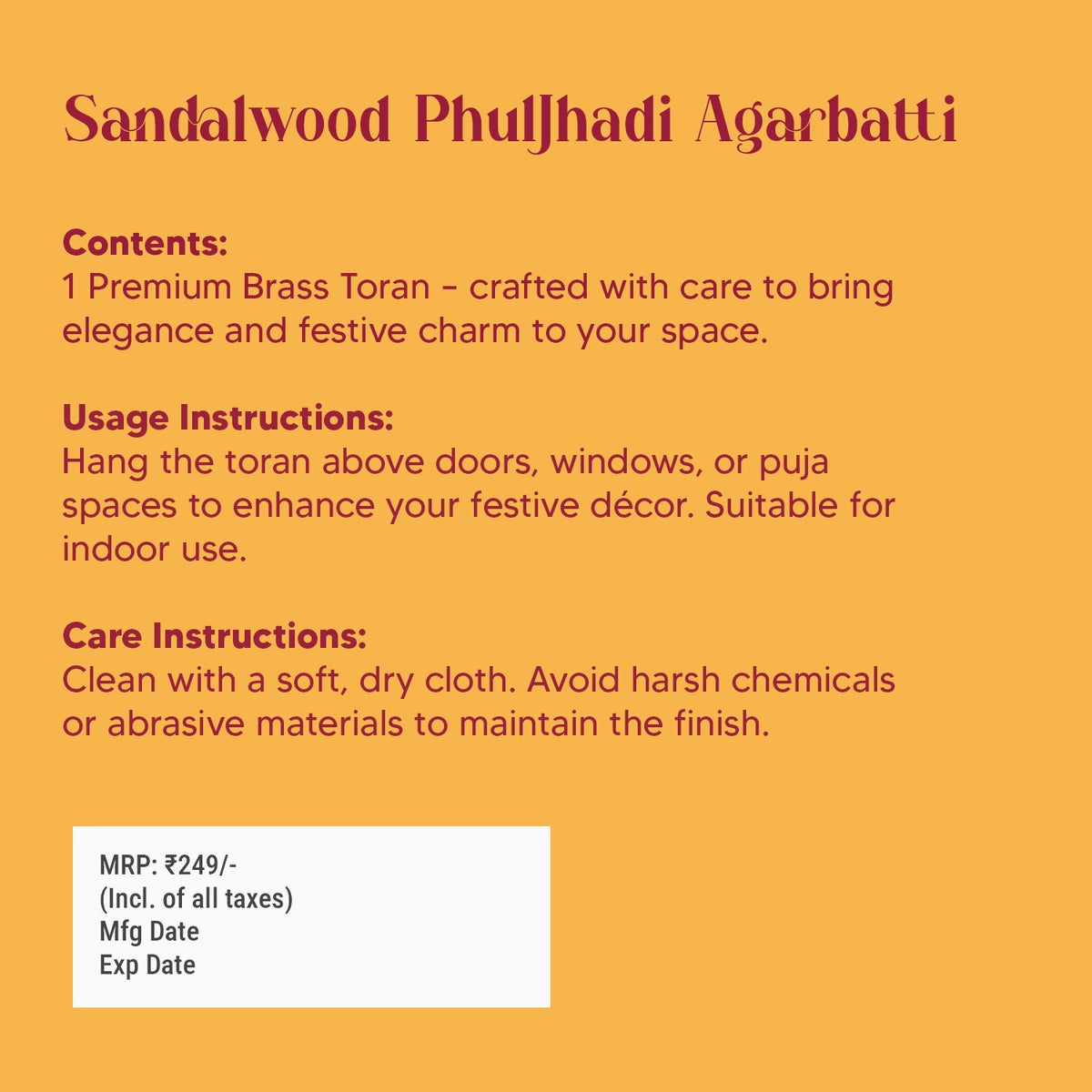 Sandalwood Phuljhadi Agarbatti by Phool