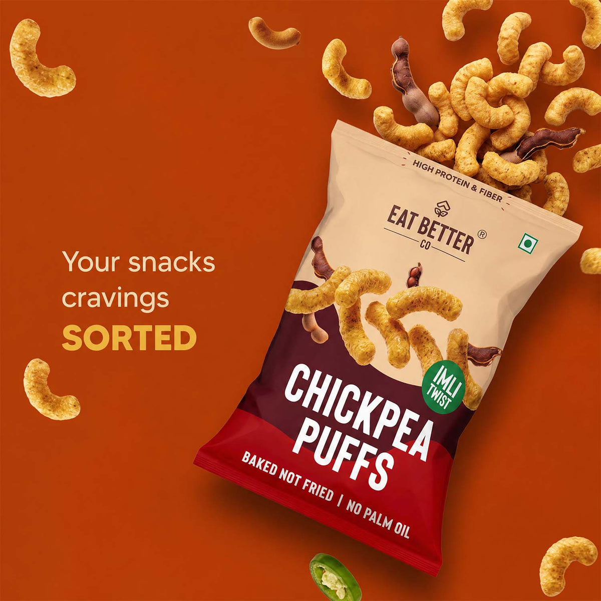 Chickpea Puffs - Imli Twist