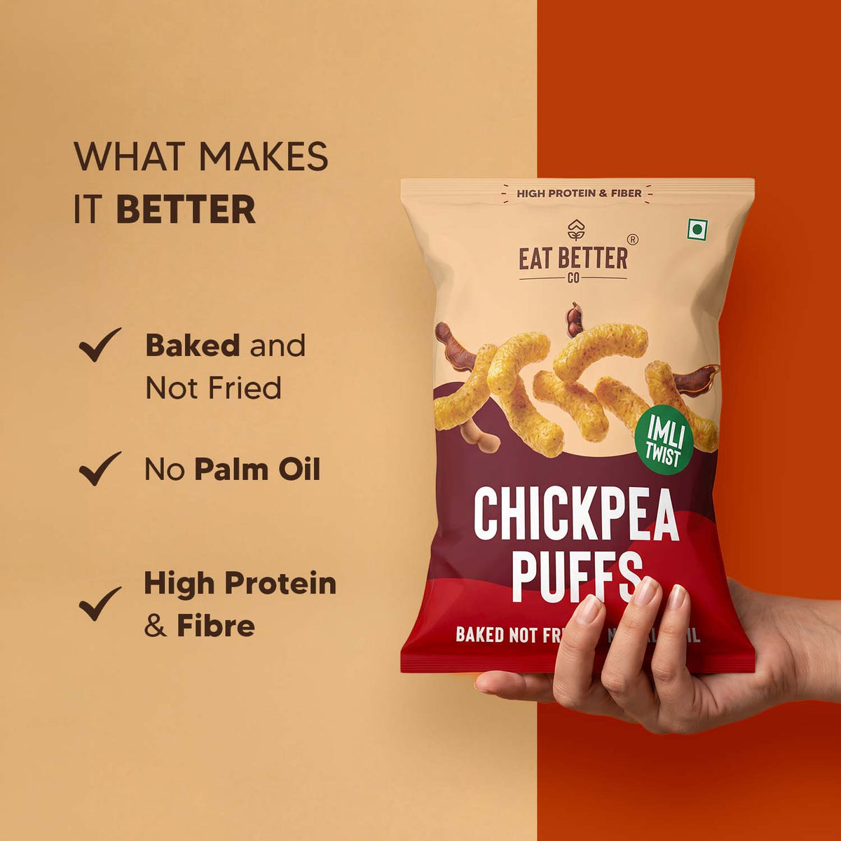 Chickpea Puffs - Imli Twist