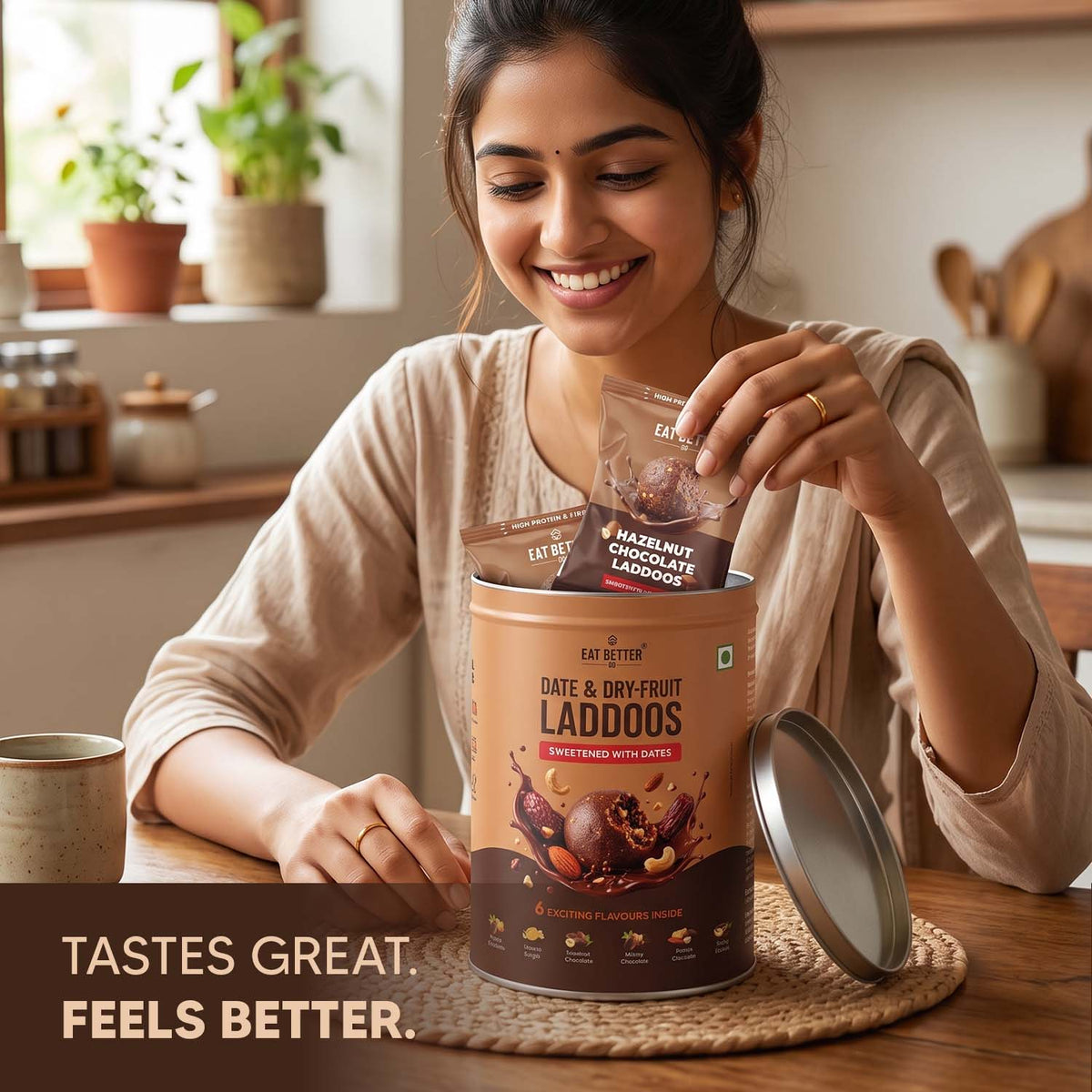 Assorted Laddoo Box - Round Tin