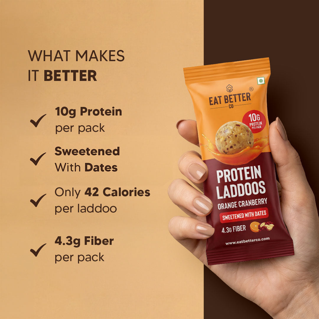 Orange Cranberry - Protein Laddoos