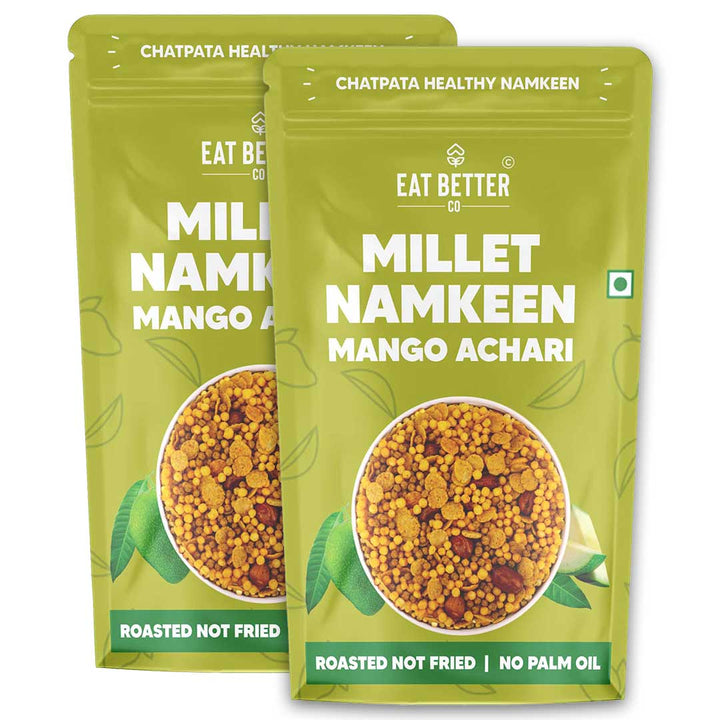 Millet Namkeen - Mango Achaari - Pack of 2 - 200 grams - Healthy Snacks