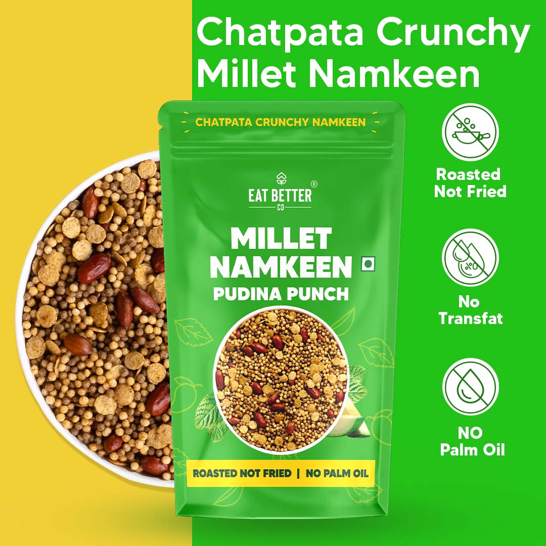 Millet Namkeen - Pudina Punch - Pack of 2 - 200 grams