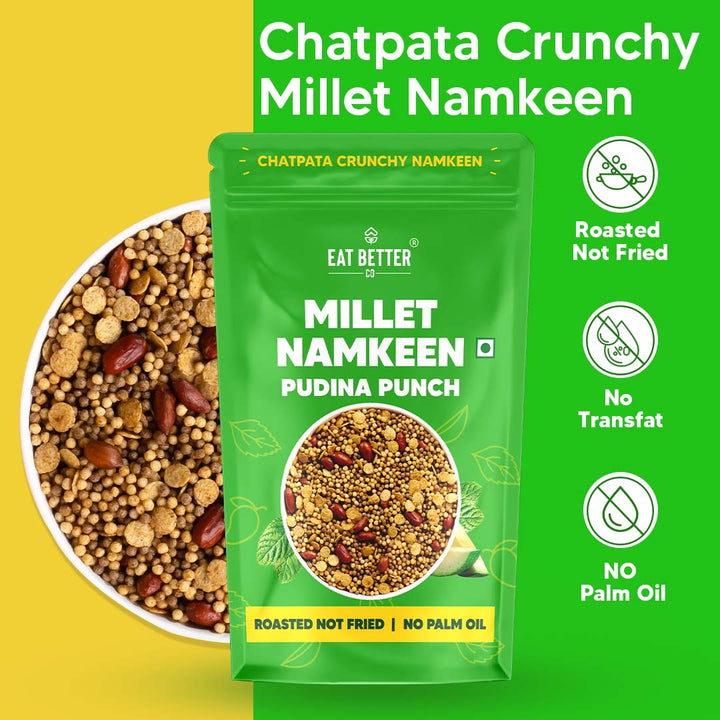 Millet Namkeen - Pudina Punch - Pack of 2 - 200 grams