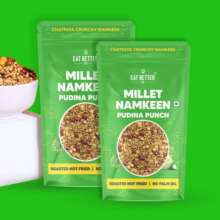 Millet Namkeen - Pudina Punch - Pack of 2 - 200 grams