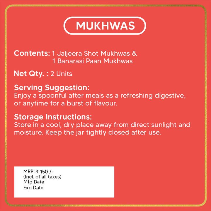 Mukhwas - Banarasi Paan & Jaljeera (Set of 2)