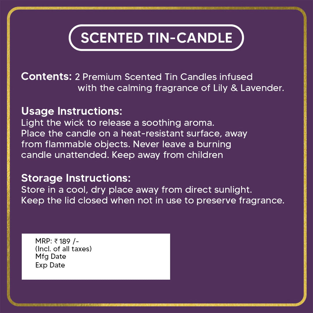 Scented Tin Candles (Set of 2)