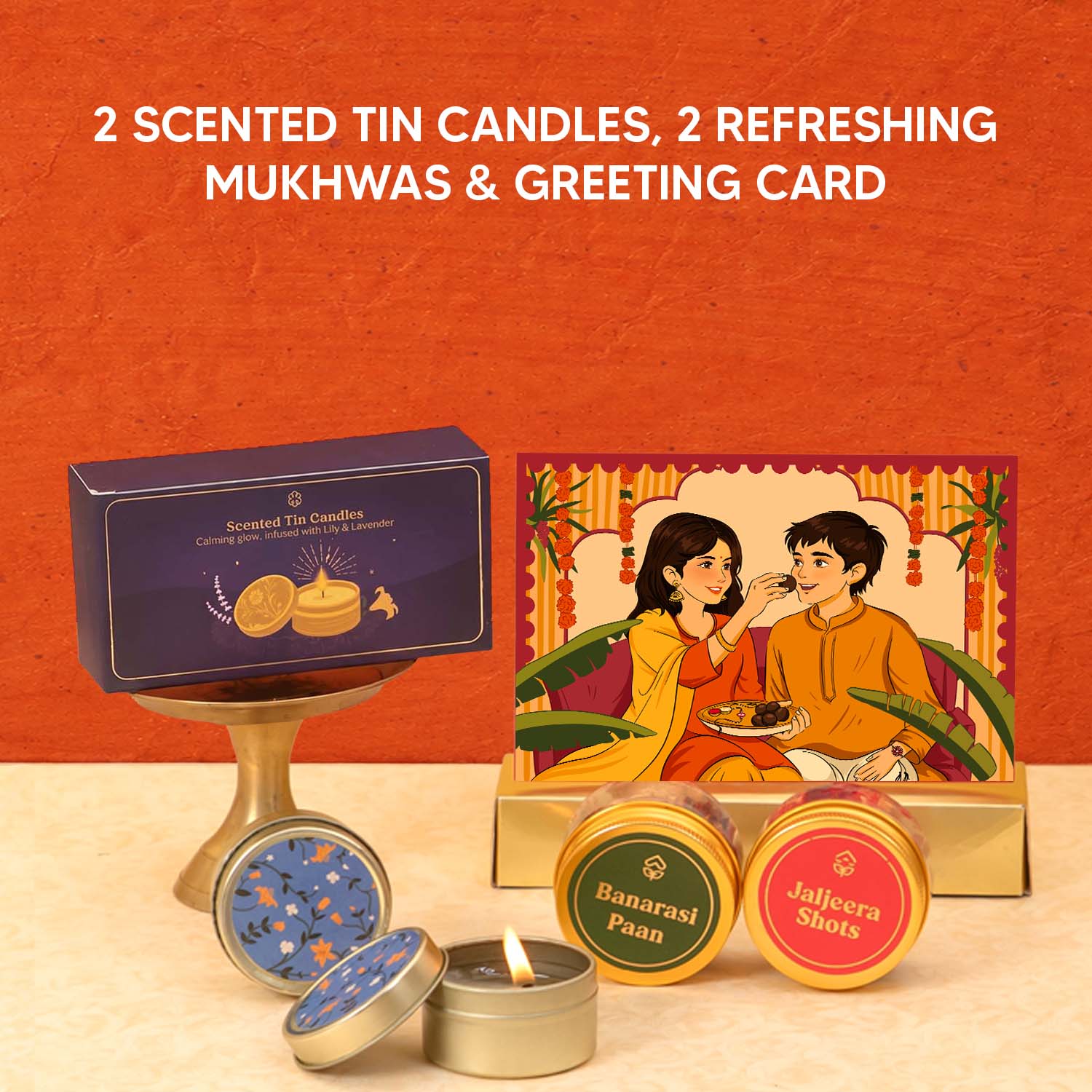 Uphaar - 13 Item Rakhi Gift Hamper for Bhaiya Bhabhi