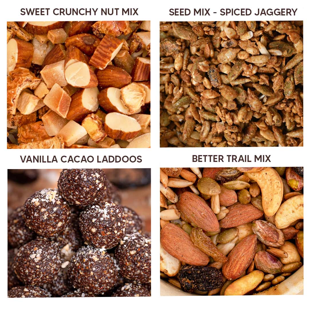 Imperial Gift Hamper - Dry-Fruit Laddoos, Nut Mixes, Candle & more
